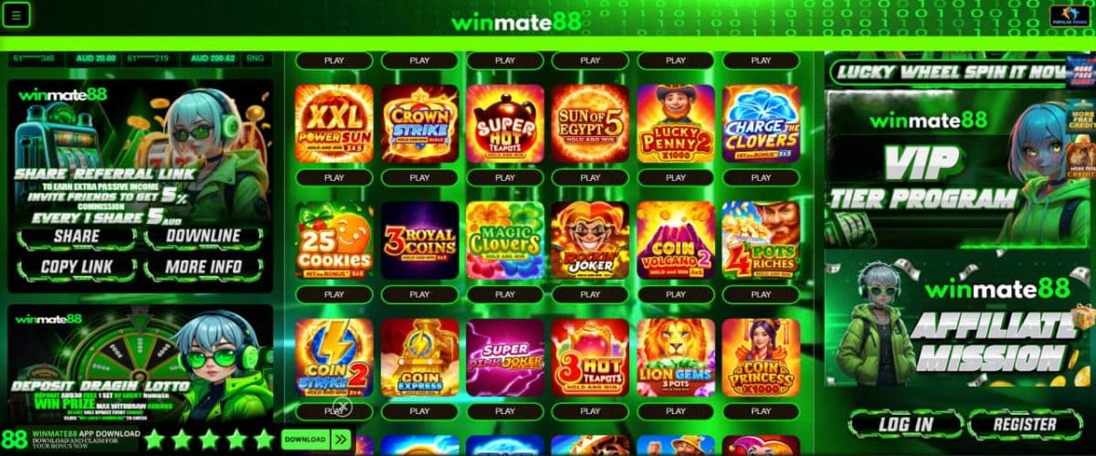Winmate88 Casino Review 2026: Welcome Match, AUD Pokies & Australian Player Conditions image 1